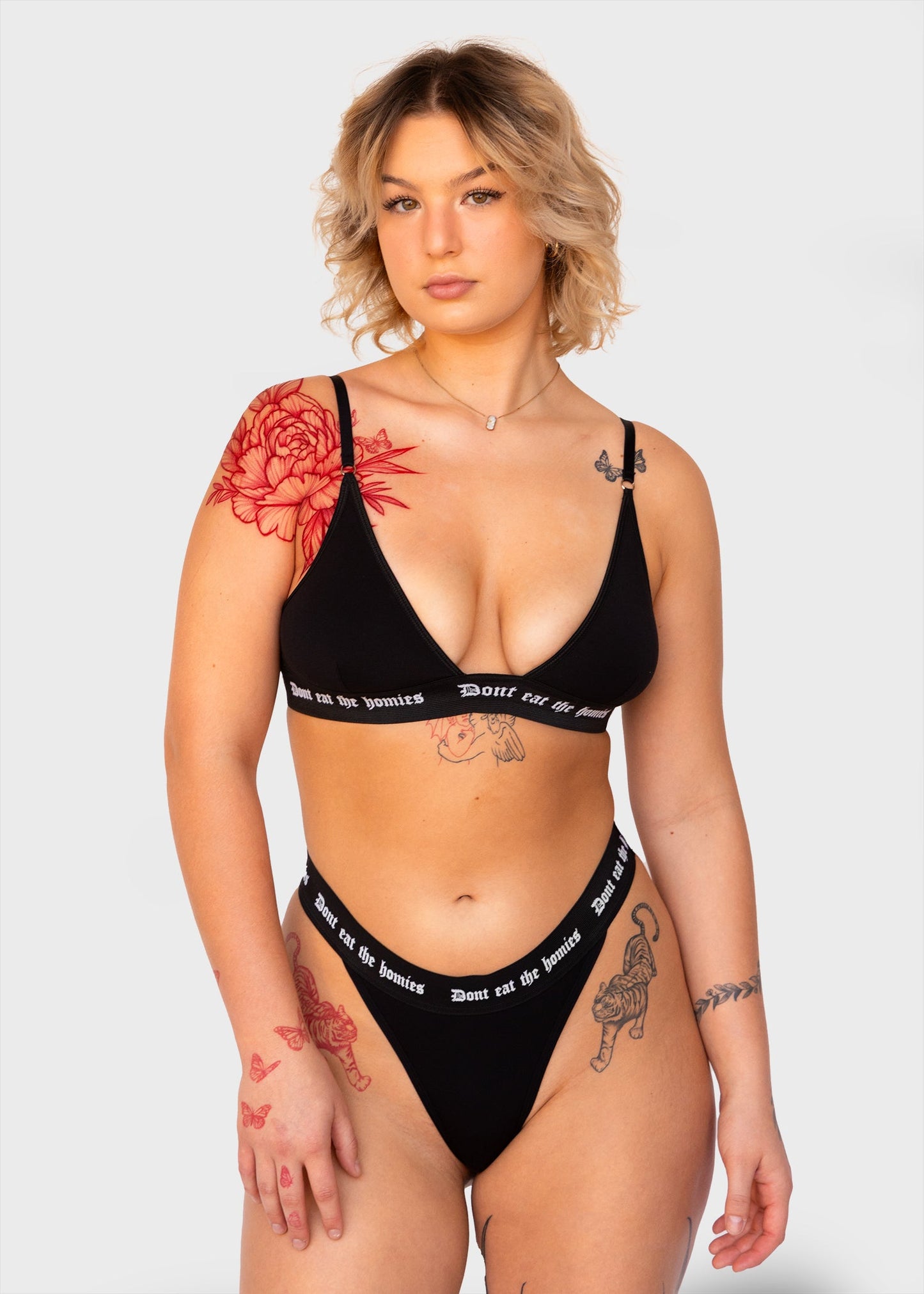 DONT EAT THE HOMIES BAMBOO TRIANGLE BRA