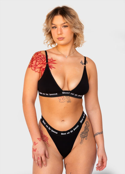 DONT EAT THE HOMIES BAMBOO TRIANGLE BRA