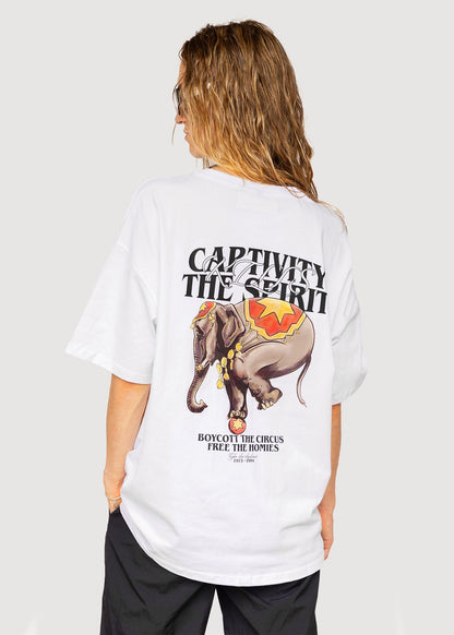 "CAPTIVITY KILLS THE SPIRIT" TEE