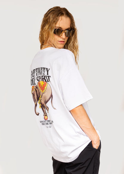 "CAPTIVITY KILLS THE SPIRIT" TEE