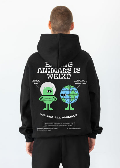 EATING ANIMALS IS WEIRD HOODIE