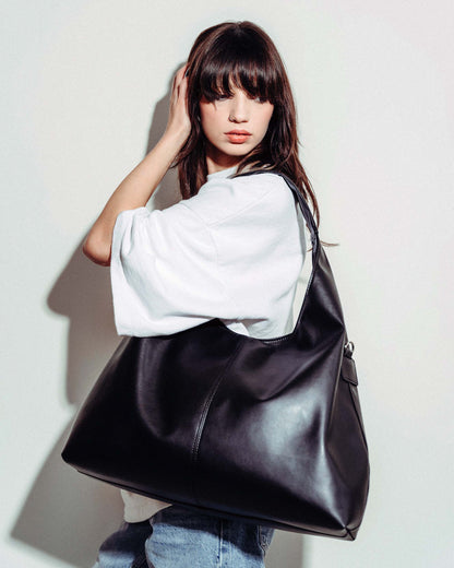 Bohema Slouchy Shopper Bag Black - Vegan America