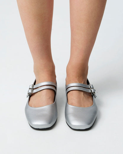 Sugar Mary Jane Pumps metallic ballerinas - Vegan America
