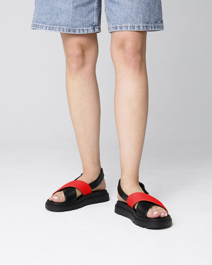Glare Sandals Red made of vegan corn leather - Vegan America