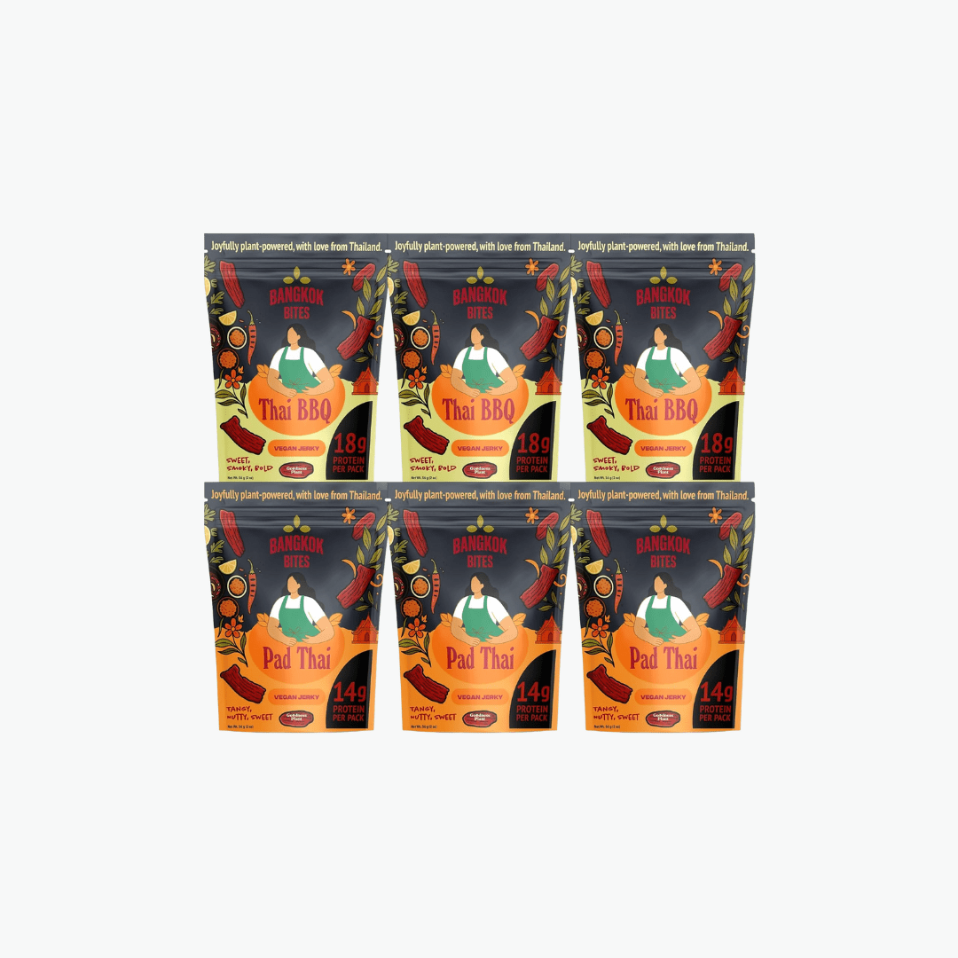 Bangkok Bites Vegan Jerky, Variety Pack - Vegan America