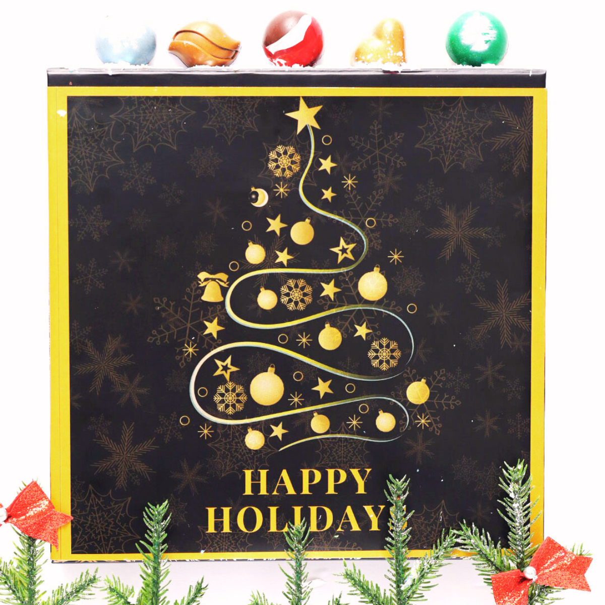 **VEGAN** 16 Piece Christmas Chocolate Box - Holiday Chocolate Gift