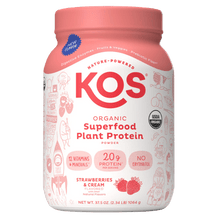 Organic Plant Protein, Strawberries & Cream, 28 Servings - Vegan America
