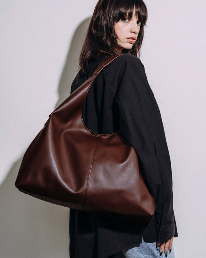 Bohema Slouchy Shopper Bag Chocolate - Vegan America