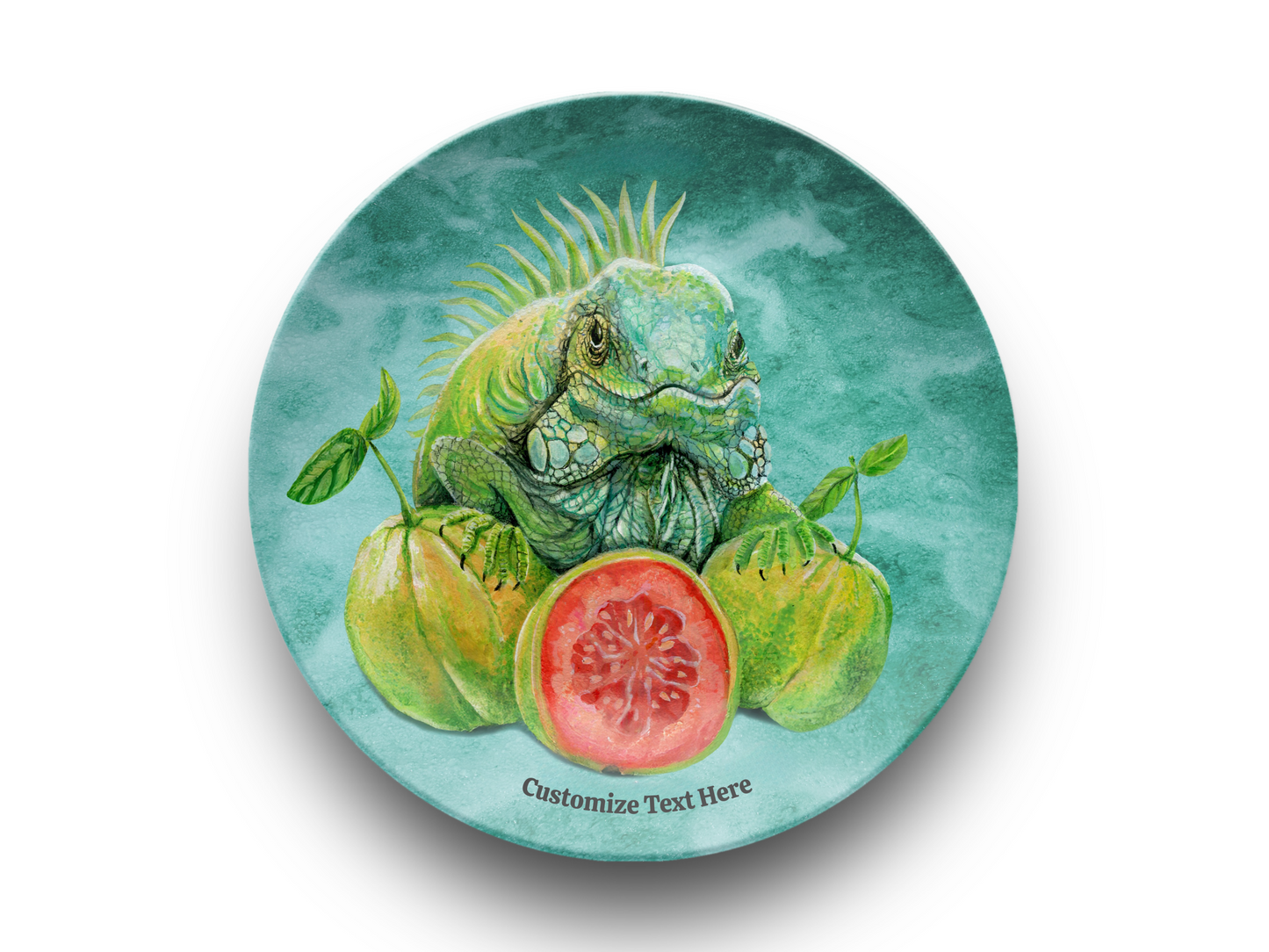 Tropical Iguana Plate & Bowl