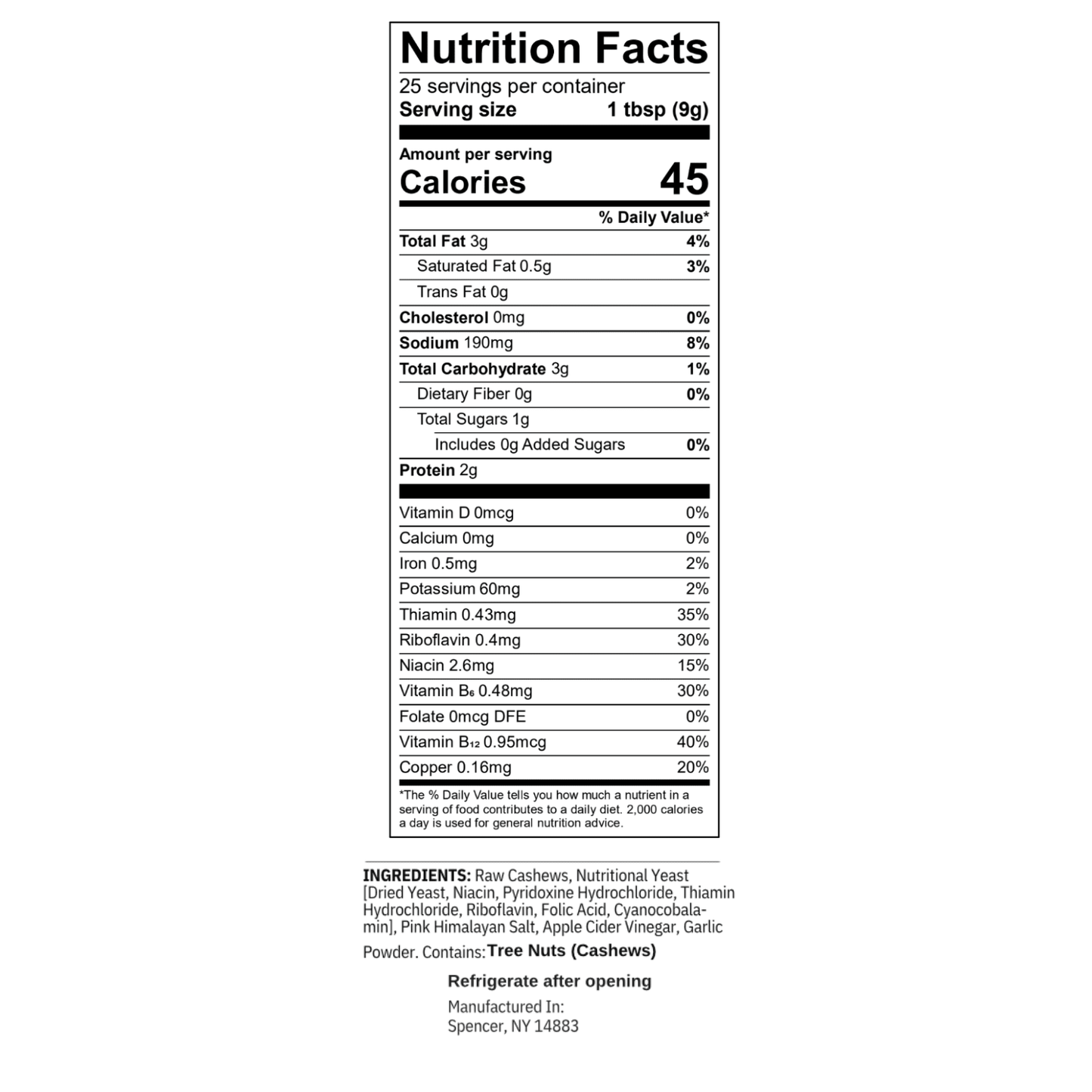 Original Grated Parmesan - Style Cheese 8oz - Vegan America