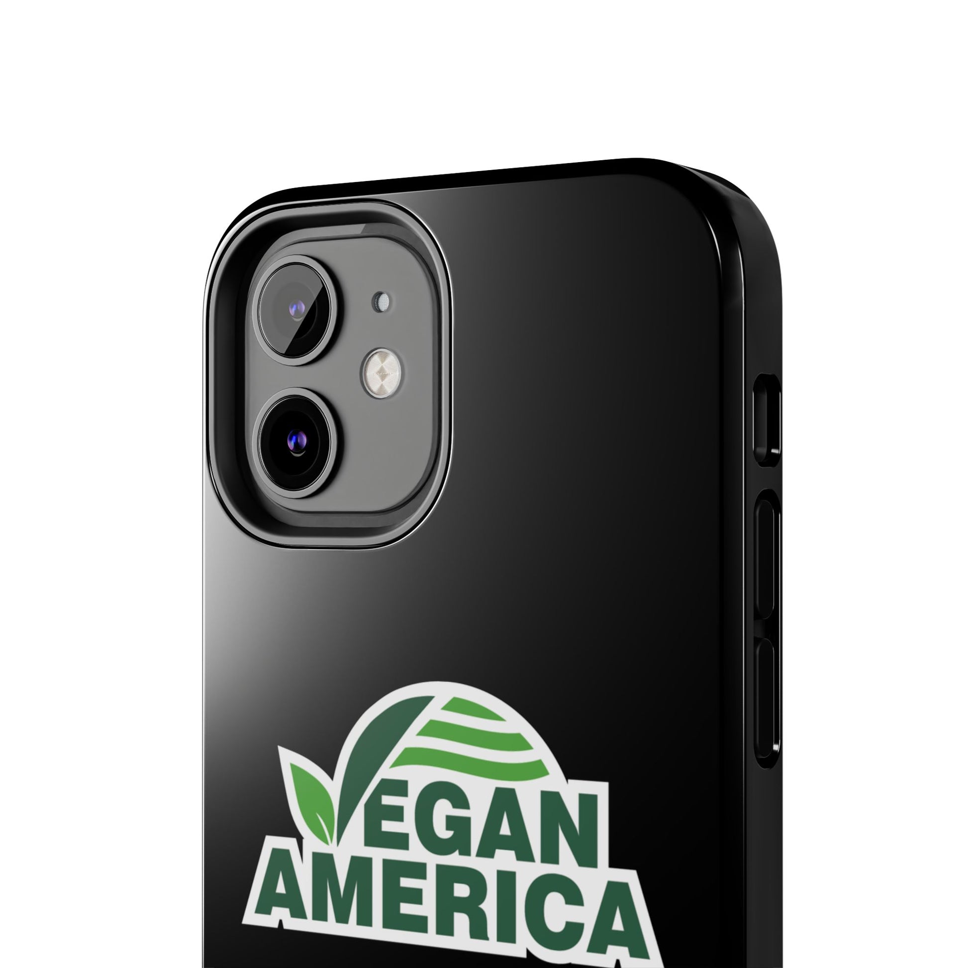 Vegan America Tough Phone Case — Green Leaf Vegan Pride Protective Cover - Vegan America