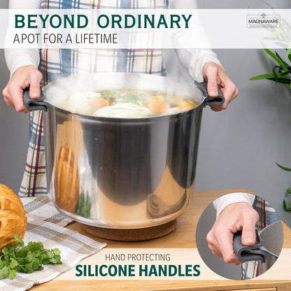 Stock Pot with Lid 18 Quarts - Vegan America