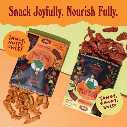 Bangkok Bites Vegan Jerky, Variety Pack - Vegan America