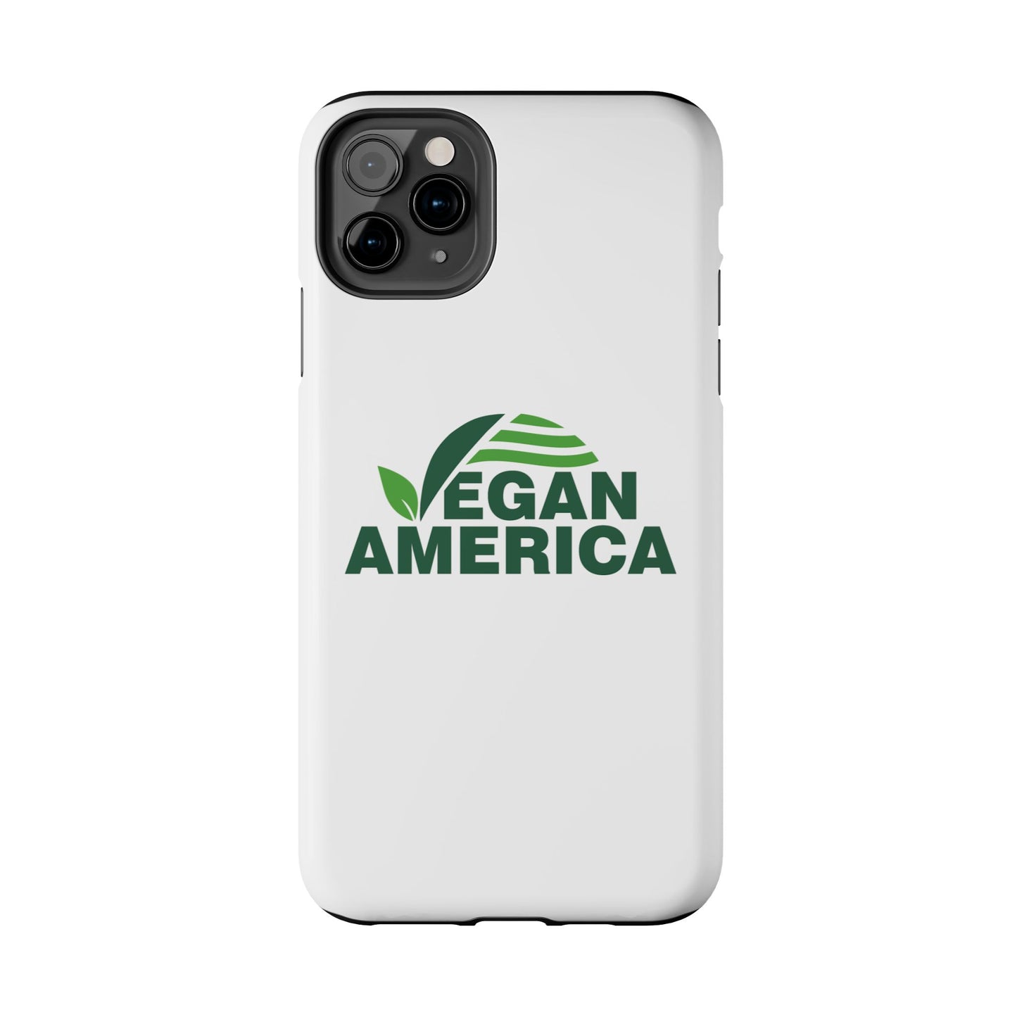 Vegan America Tough Phone Case — Eco - Friendly Plant Logo Protective Cover - Vegan America