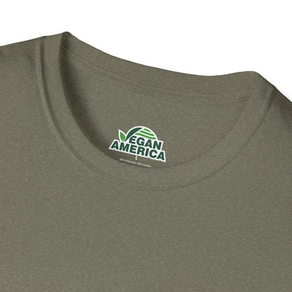 Unisex Vegan America T-Shirt, Eco - Friendly Apparel, Plant - Based Lifestyle Shirt, Perfect Gift for Vegans, Animal Rights Awareness Wear - Vegan America