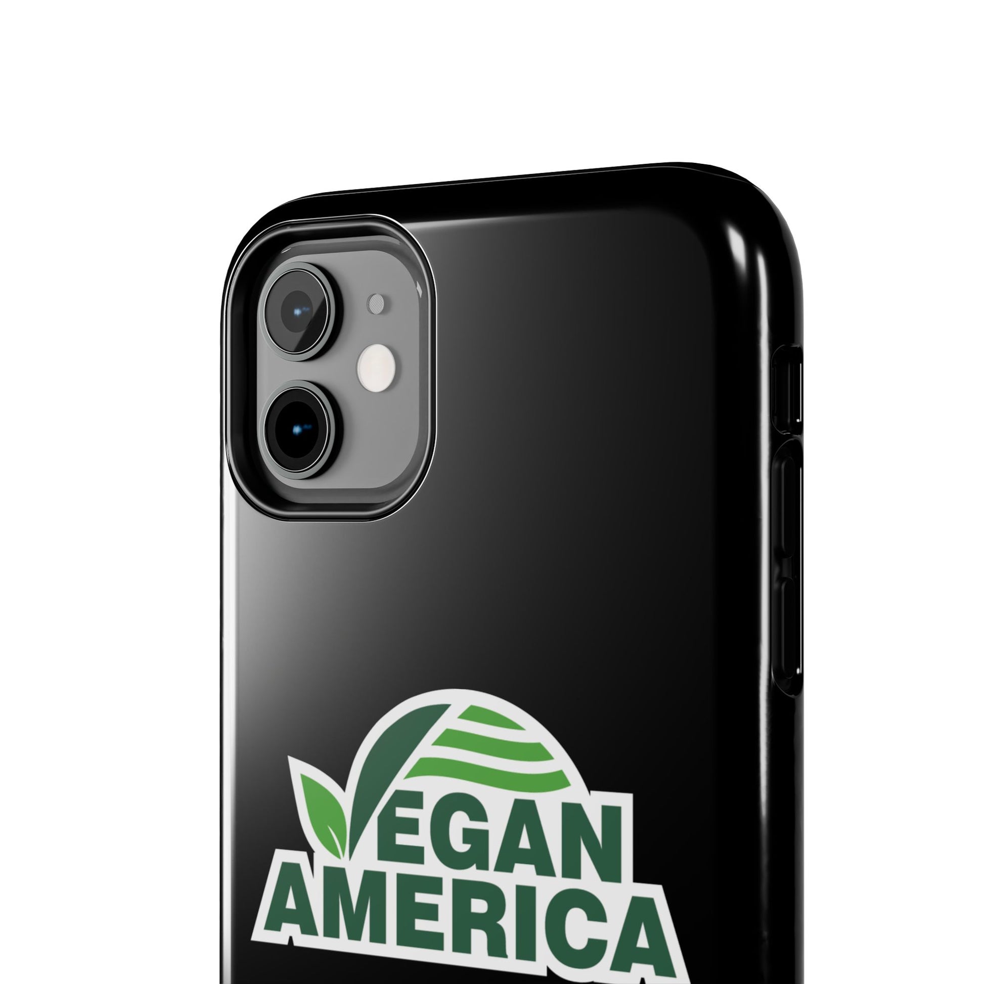 Vegan America Tough Phone Case — Green Leaf Vegan Pride Protective Cover - Vegan America