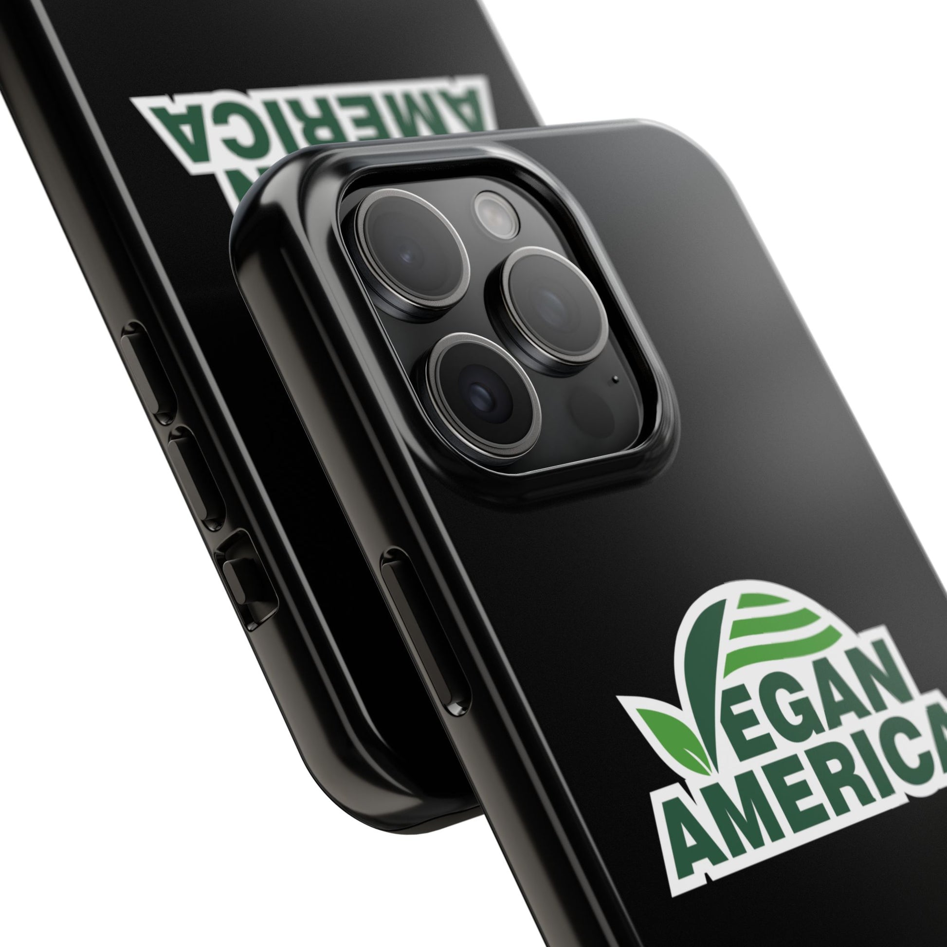 Vegan America Tough Phone Case — Green Leaf Vegan Pride Protective Cover - Vegan America