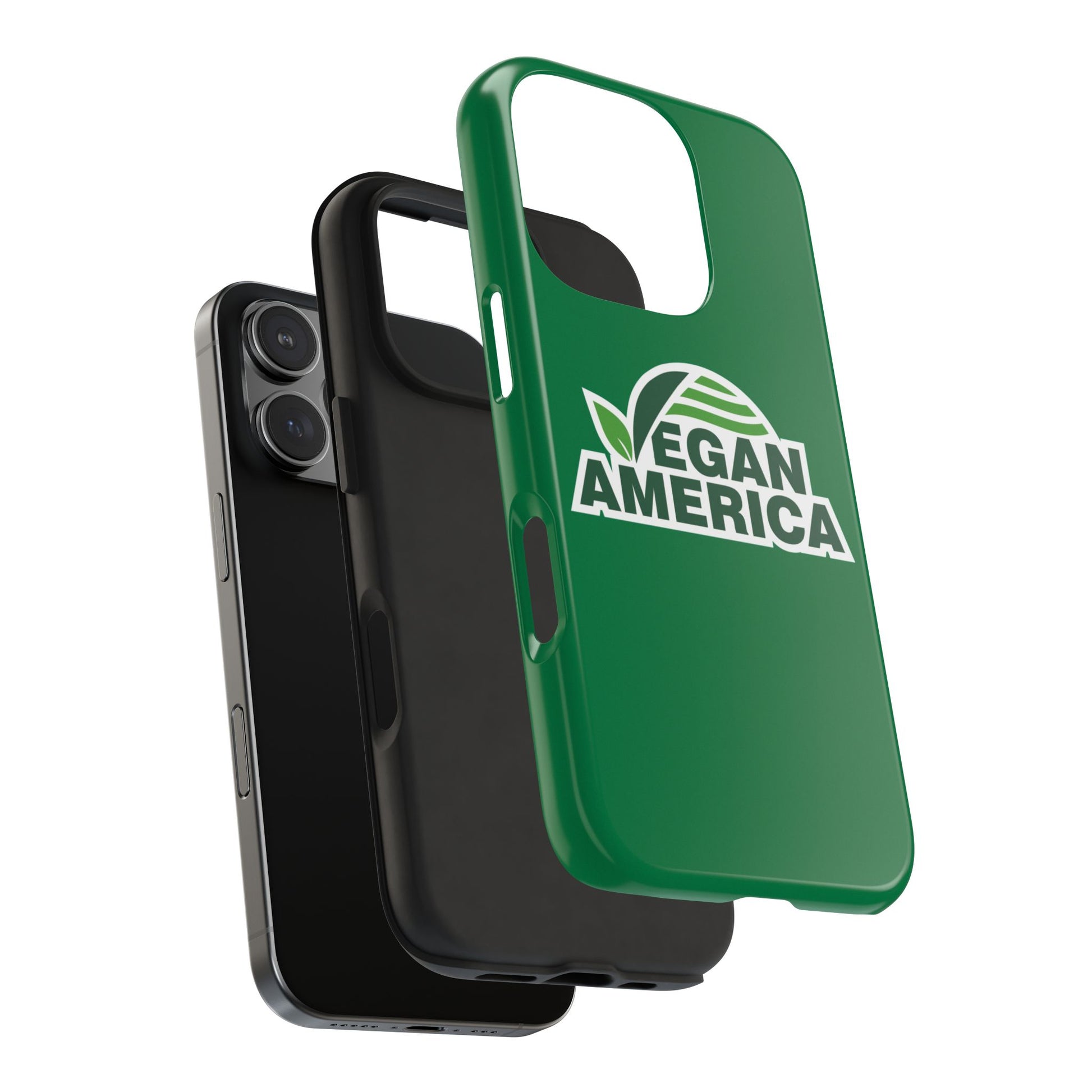 Vegan America Tough Phone Case — Green Protective Vegan Pride Cover - Vegan America