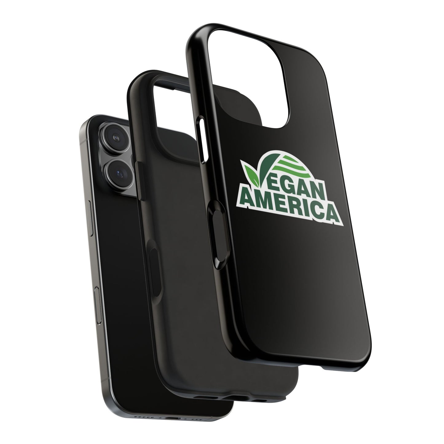 Vegan America Tough Phone Case — Green Leaf Vegan Pride Protective Cover - Vegan America