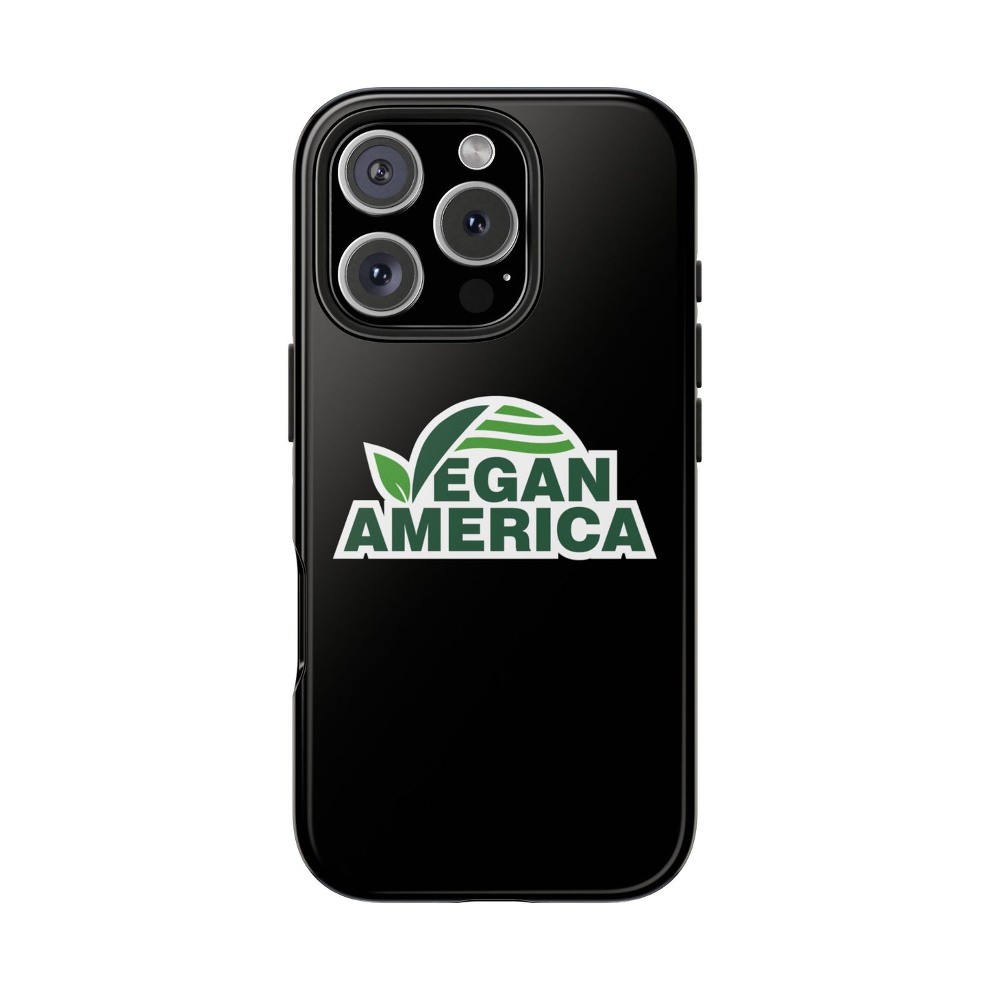Vegan America Tough Phone Case — Green Leaf Vegan Pride Protective Cover - Vegan America