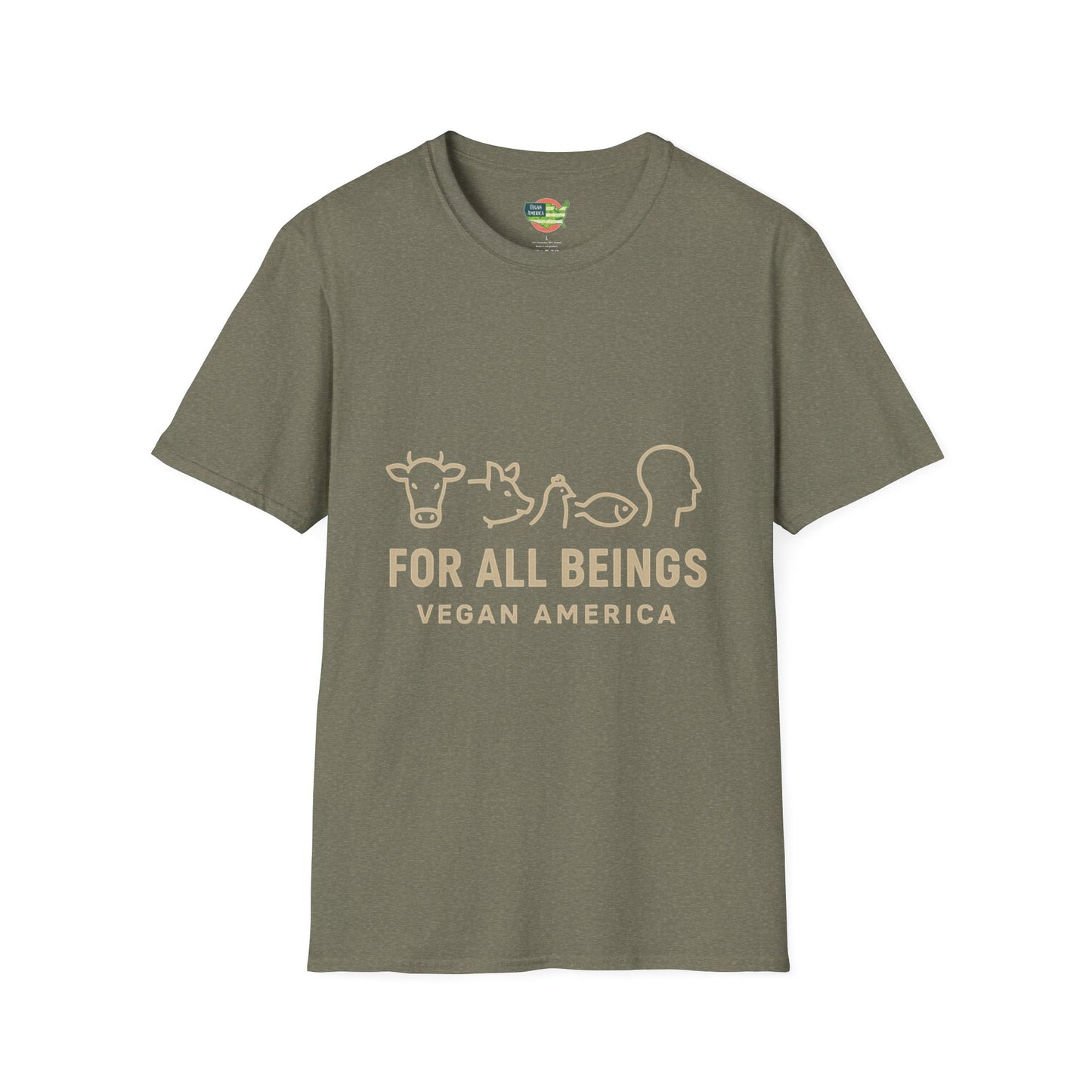 Unisex Vegan America T-Shirt, Eco-Friendly Apparel, Plant-Based Lifestyle Shirt, Perfect Gift for Vegans, Animal Rights Awareness Wear
