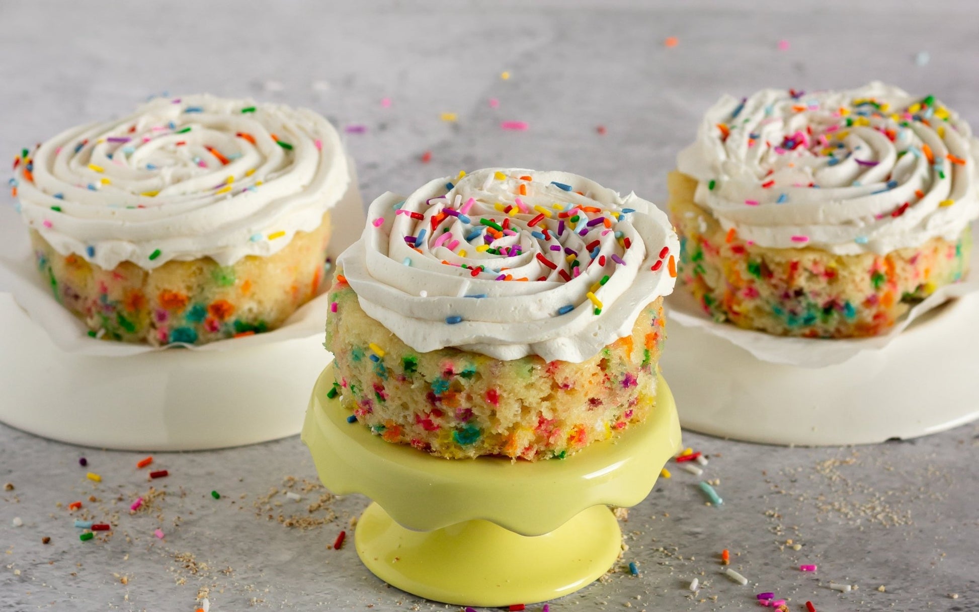 Personal Funfetti Cake - Vegan America