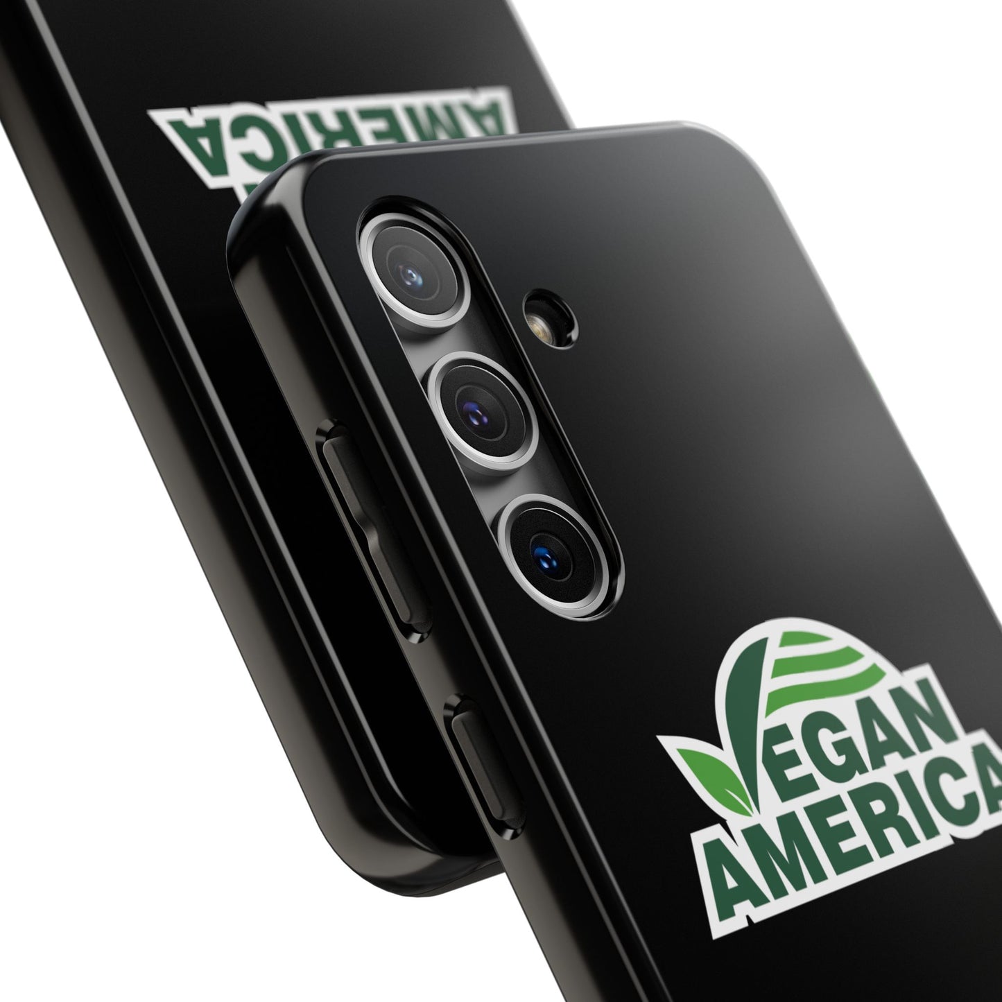 Vegan America Tough Phone Case — Green Leaf Vegan Pride Protective Cover - Vegan America