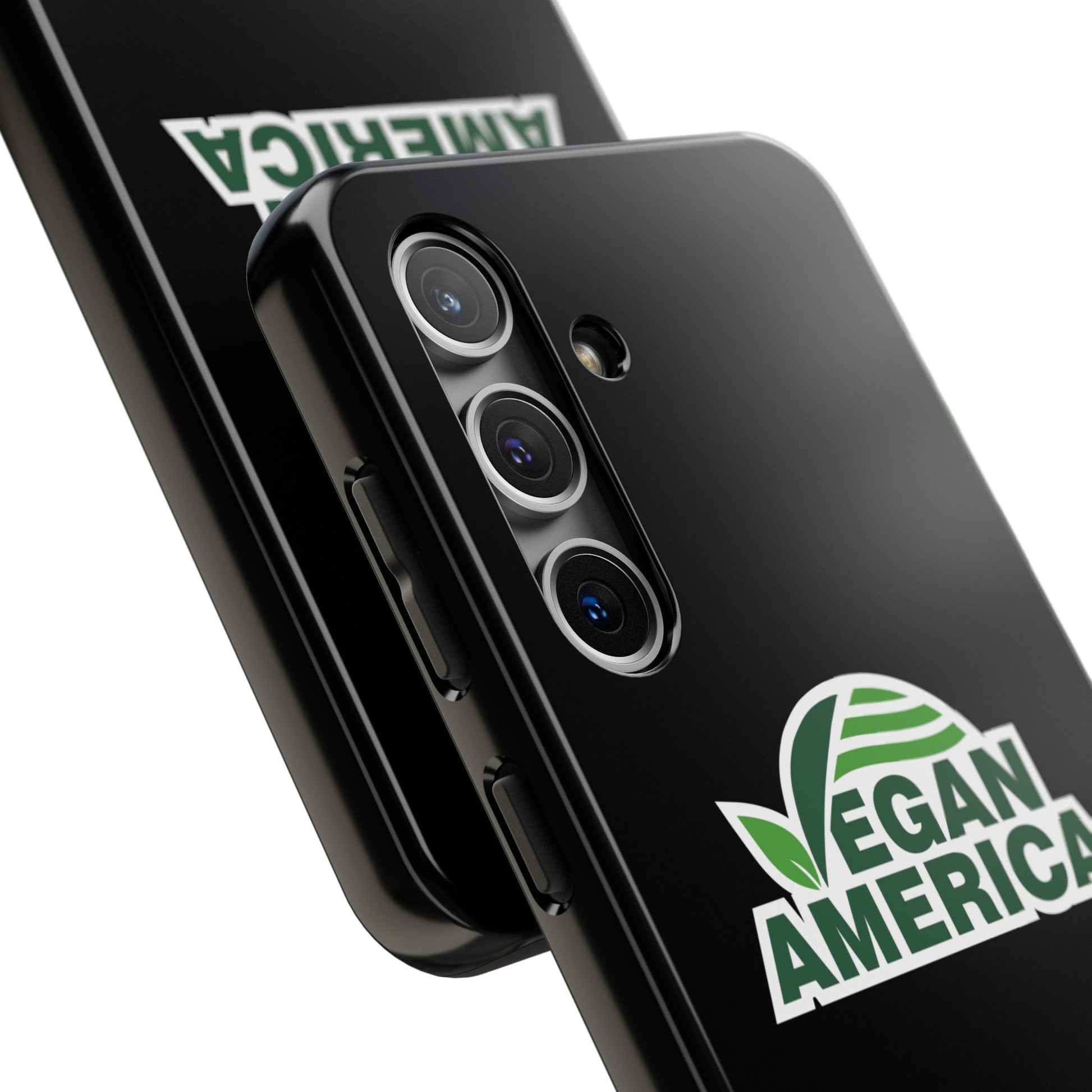 Vegan America Tough Phone Case — Green Leaf Vegan Pride Protective Cover - Vegan America