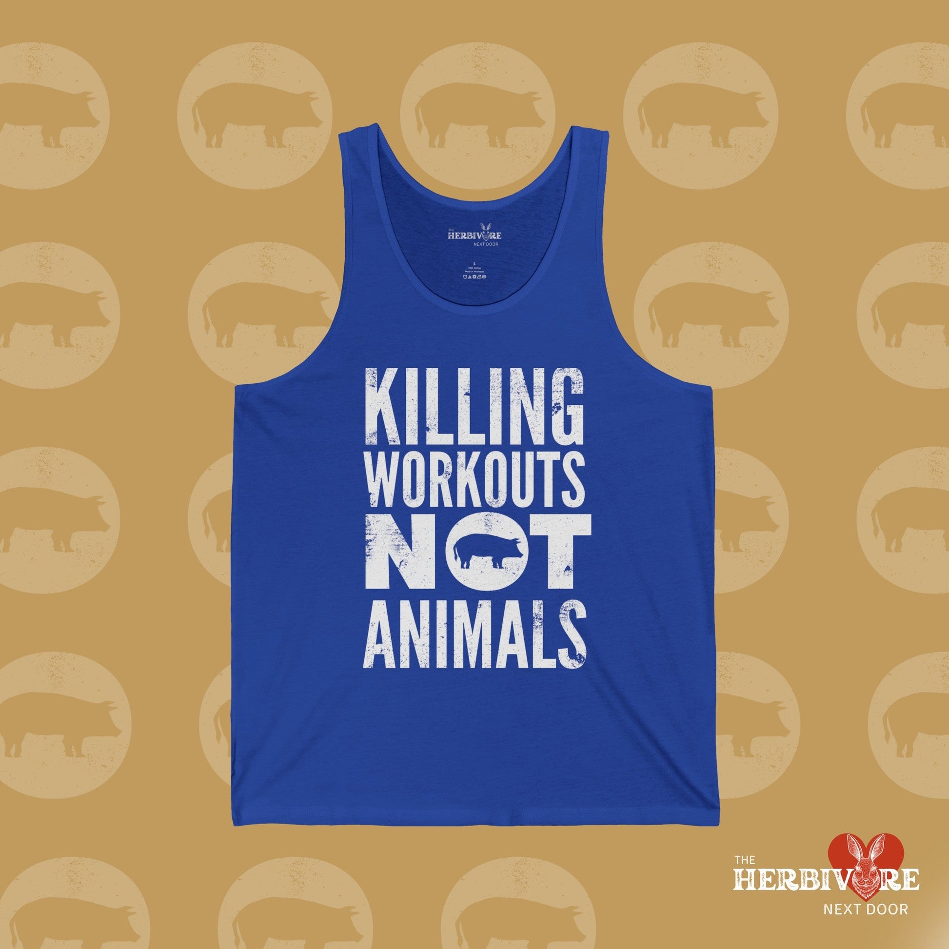 Killing Workouts Not Animals! - Unisex Jersey Tank - Vegan America
