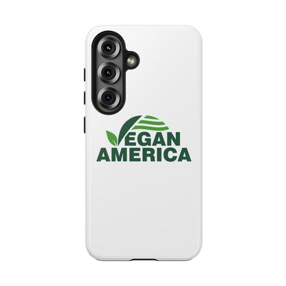 Vegan America Tough Phone Case — Eco - Friendly Plant Logo Protective Cover - Vegan America
