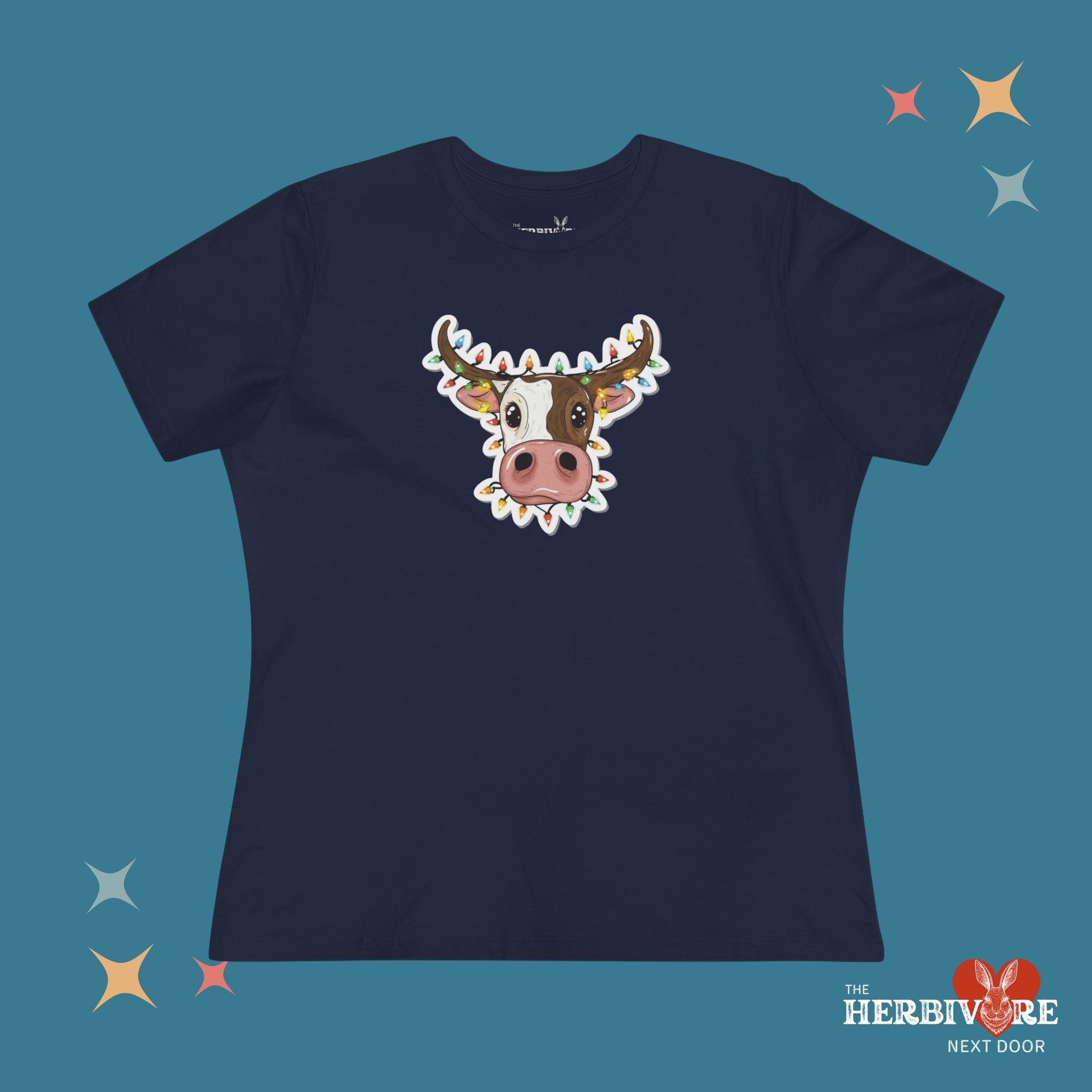 Christmas Cow - Women's Style B&C 6400 - Vegan America