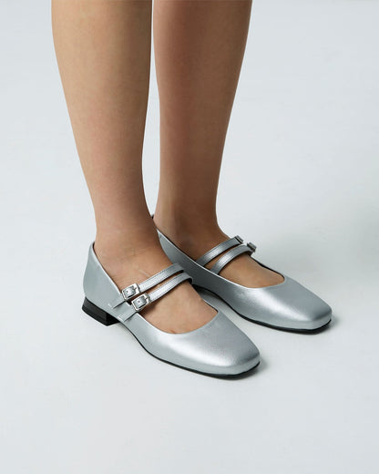 Sugar Mary Jane Pumps metallic ballerinas - Vegan America