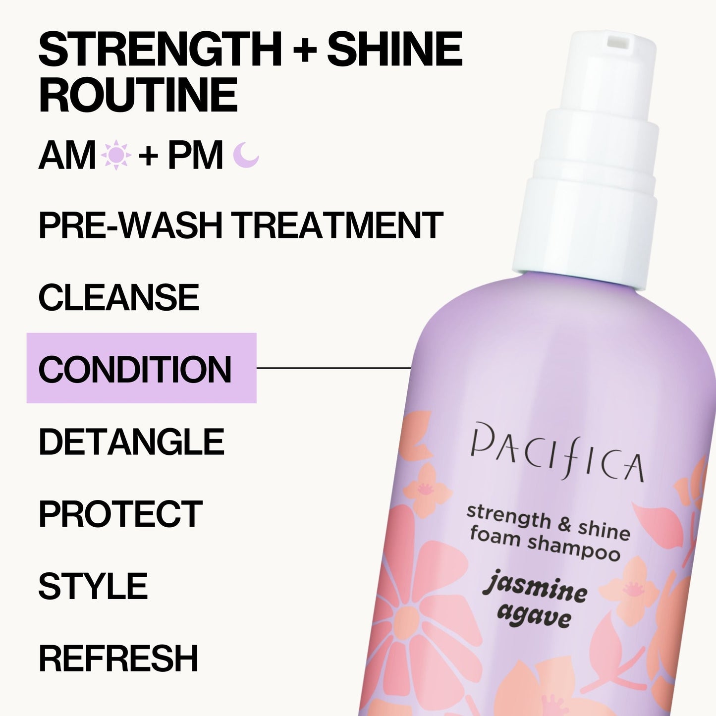 Jasmine Agave Strength + Shine Foaming Shampoo