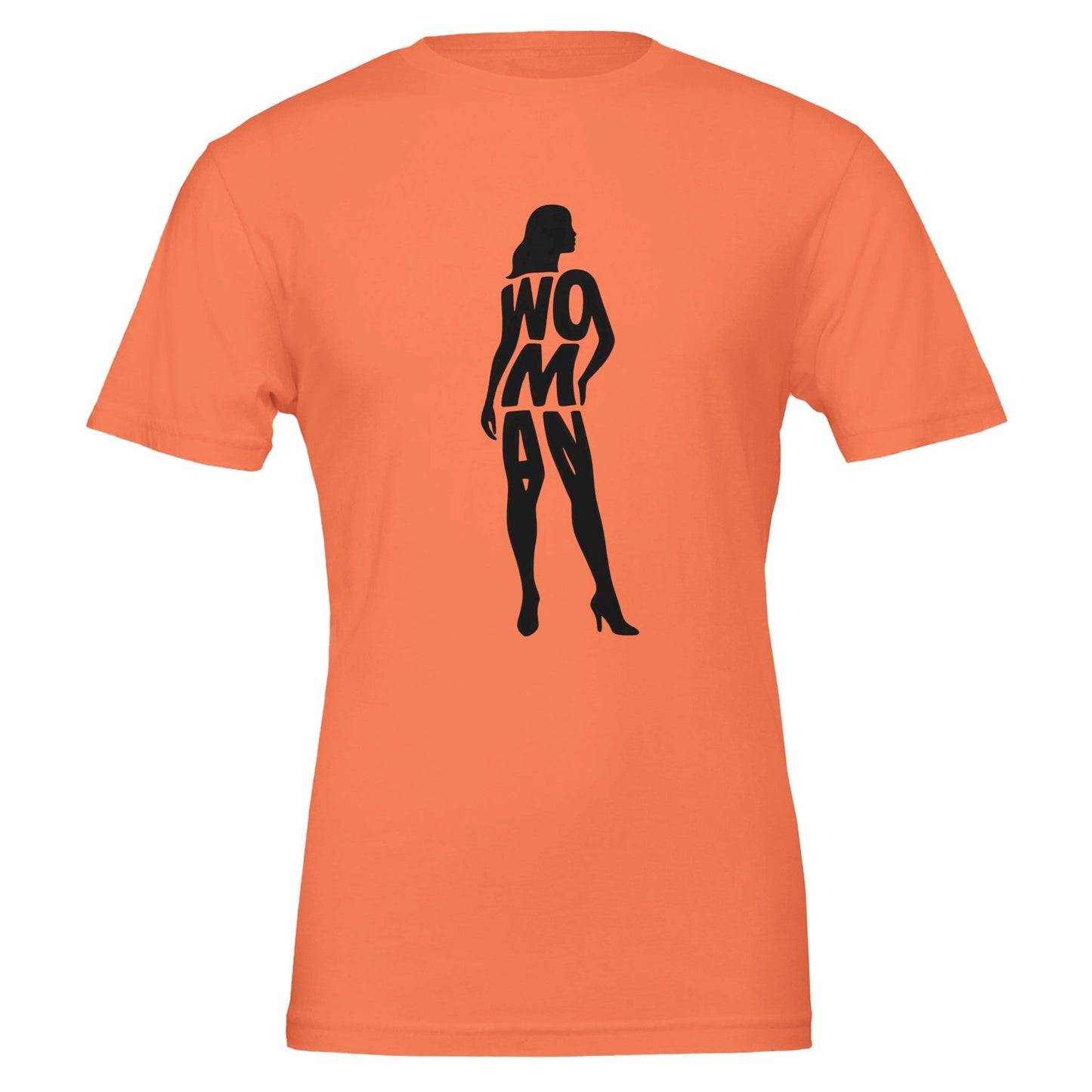 Woman Silhouette, 100% Cotton Premium Tshirt - Vegan America