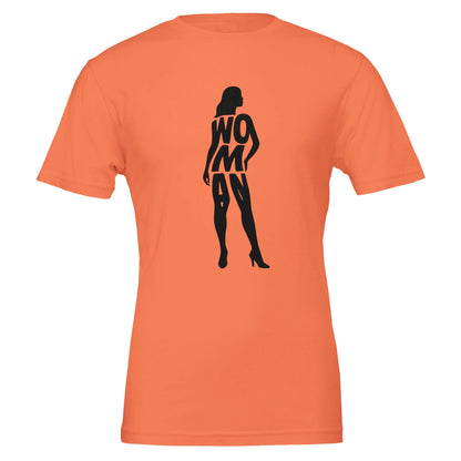 Woman Silhouette, 100% Cotton Premium Tshirt - Vegan America