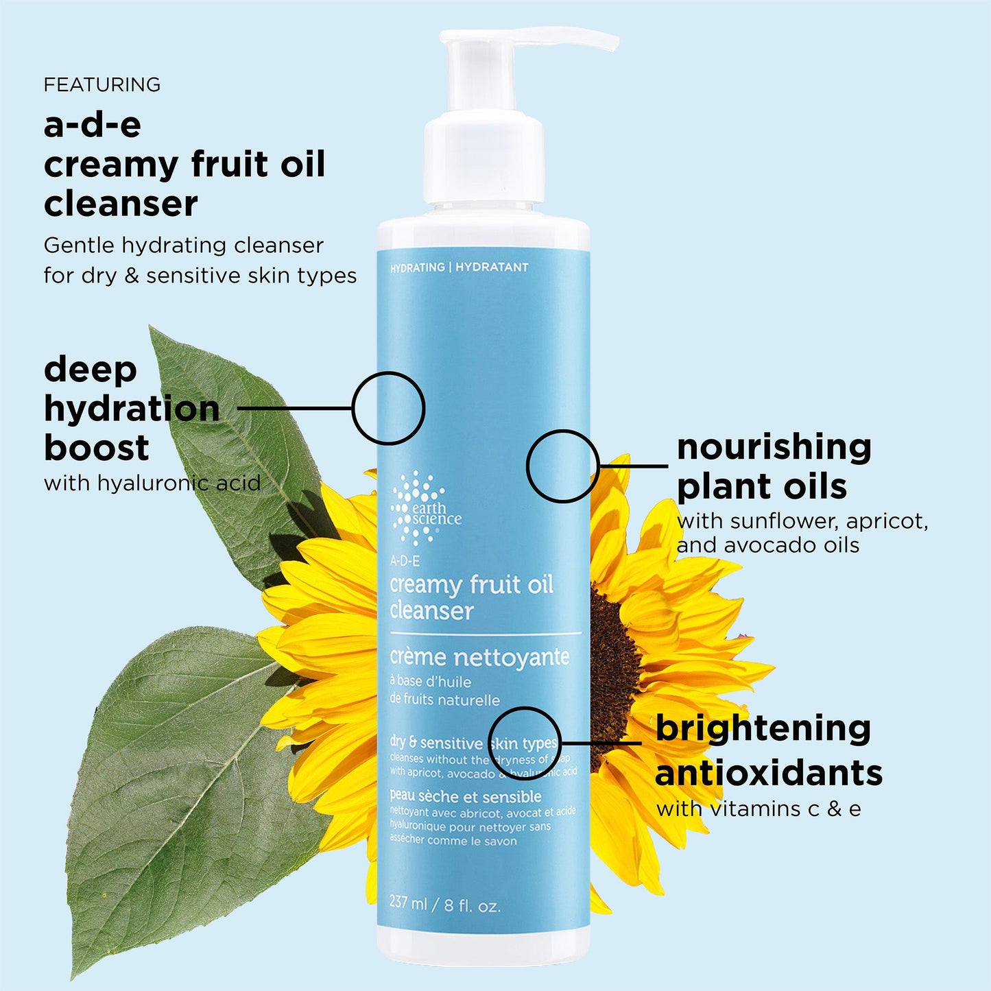 A-D-E Creamy Fruit Oil Cleanser 8 fl. oz.