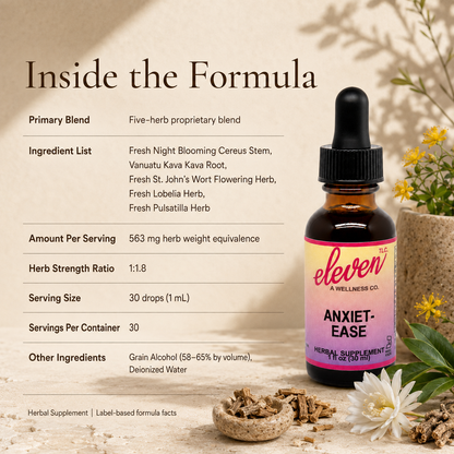 Anxiet-Ease Tincture | Calm & Clarity | 1 oz