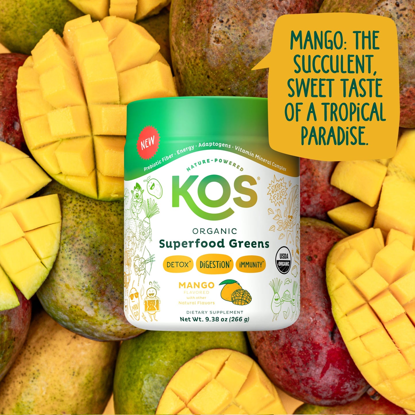 Organic Superfood Greens - Mango Flavor