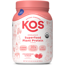 Organic Plant Protein, Strawberries & Cream, 28 Servings