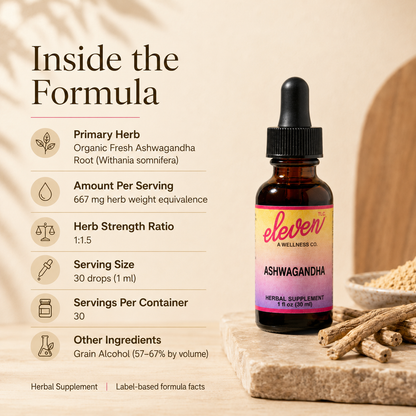 Ashwagandha Tincture | Stress & Cortisol Support | 1 oz