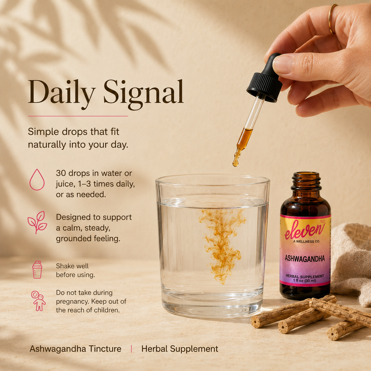 Ashwagandha Tincture | Stress & Cortisol Support | 1 oz