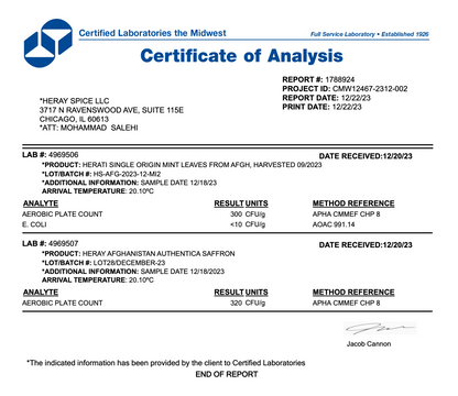 Herati Mint Leaves (peppermint) 1 Oz