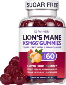 Sugar - Free Lions Mane Gummies for Adults (600mg) Clarity, Focus, Memory & Mood - Vegan America