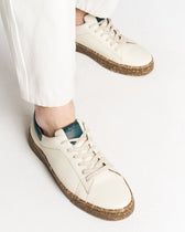 JACOB plant-based sneakers – beige & green - Vegan America