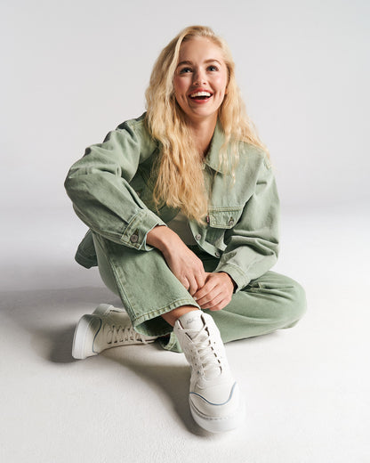 EMI plant-based sneakers – white & blue