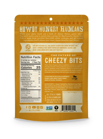Tasty Toppers 2 pack includes Big Crunchy Cheezy Bits & Big Crunchy Bacony Bits