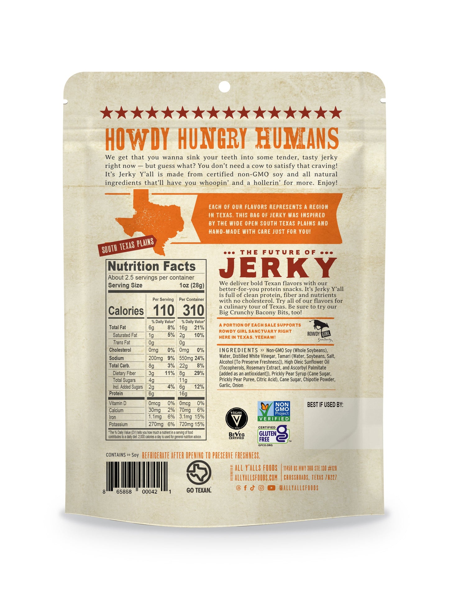 Prickly Pear Chipotle Jerky 2-Pack | Plant Protein, The Smarter Jerky