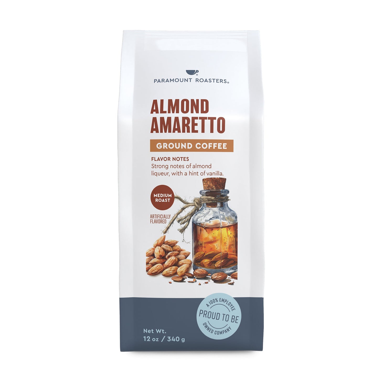 Almond Amaretto 12oz Flavored Ground Coffee