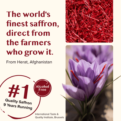 Premium Saffron Extract Liquid Drops (Made With Pure Threads) Alcohol-Free - Vegan America