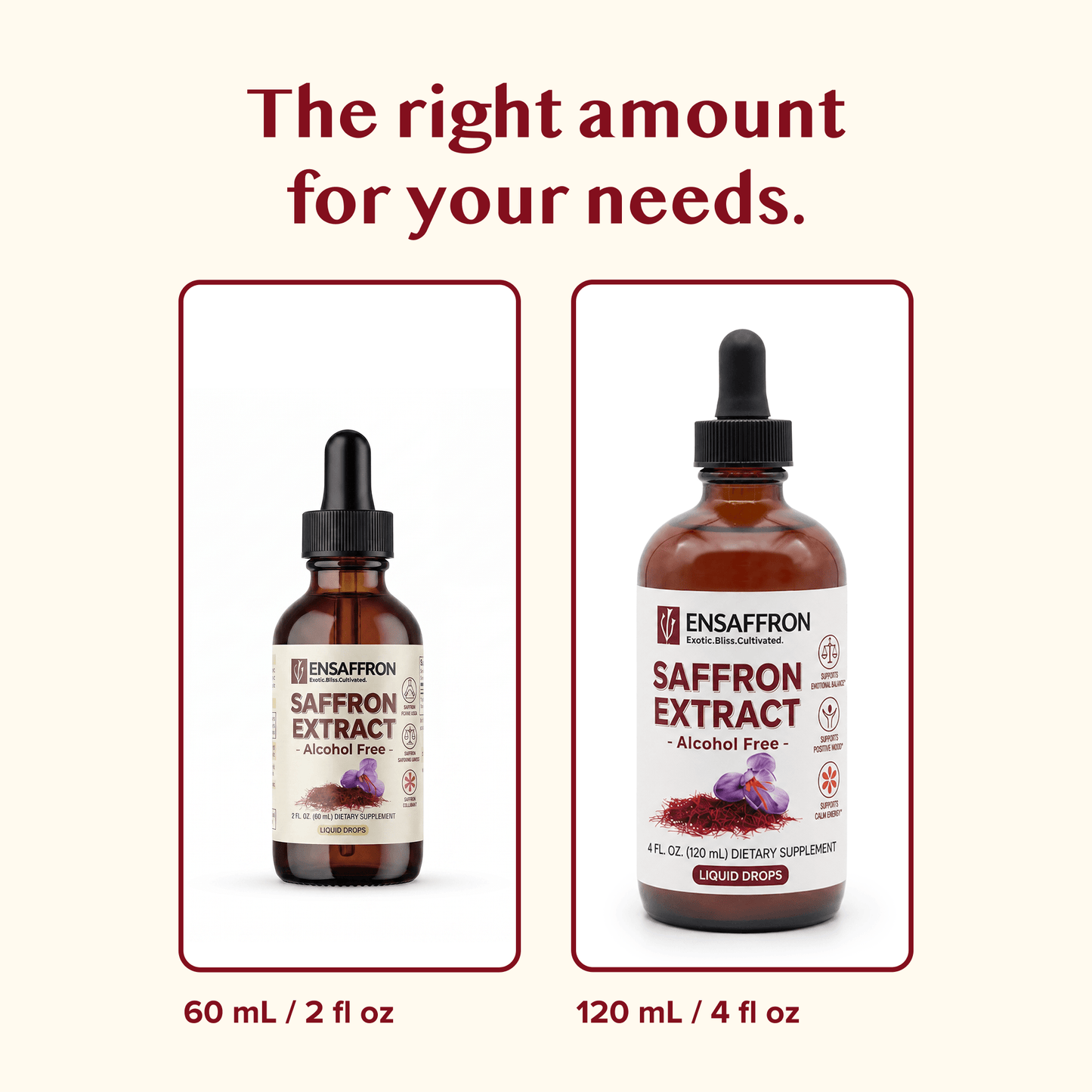 Premium Saffron Extract Liquid Drops (Made With Pure Threads) Alcohol-Free - Vegan America